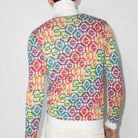 Casablanca Rainbow Logo Knit Cardigan